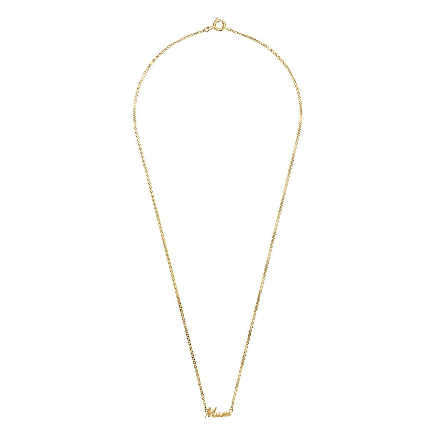 Moon & Back gold plated Mum pendant necklace British brand