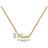Moon & Back gold plated Mum pendant necklace British brand