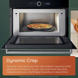 Hotpoint black built-in microwave HCW6O7HTSBUK 53L, imported from the UK
