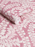Roaming Leaf A4 wallpaper sample in raspberry pink (British brand)