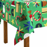 Habitat festive icons tablecloth green L180x140cm, imported from the UK