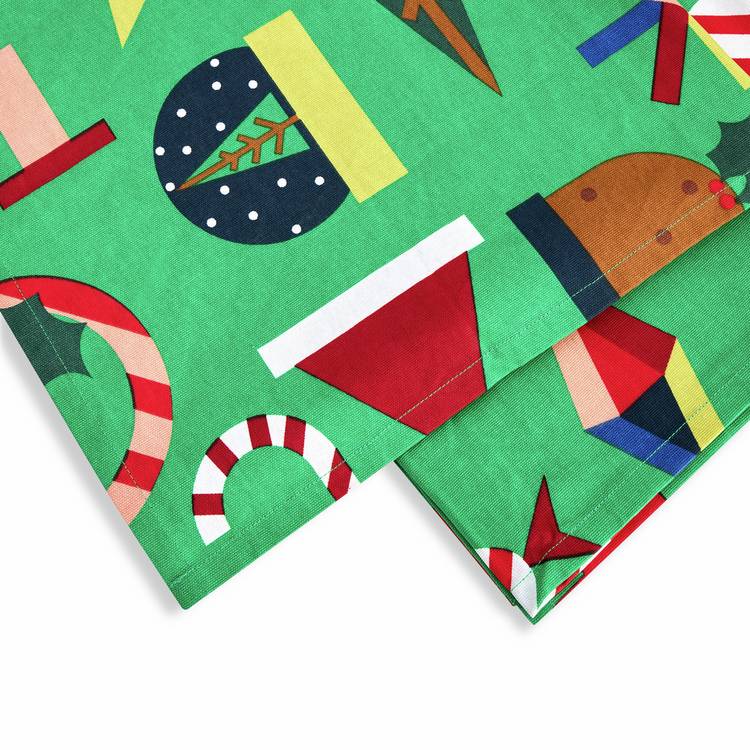Habitat festive icons tablecloth green L180x140cm, imported from the UK