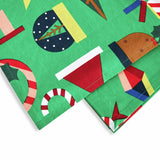 Habitat festive icons tablecloth green L180x140cm, imported from the UK