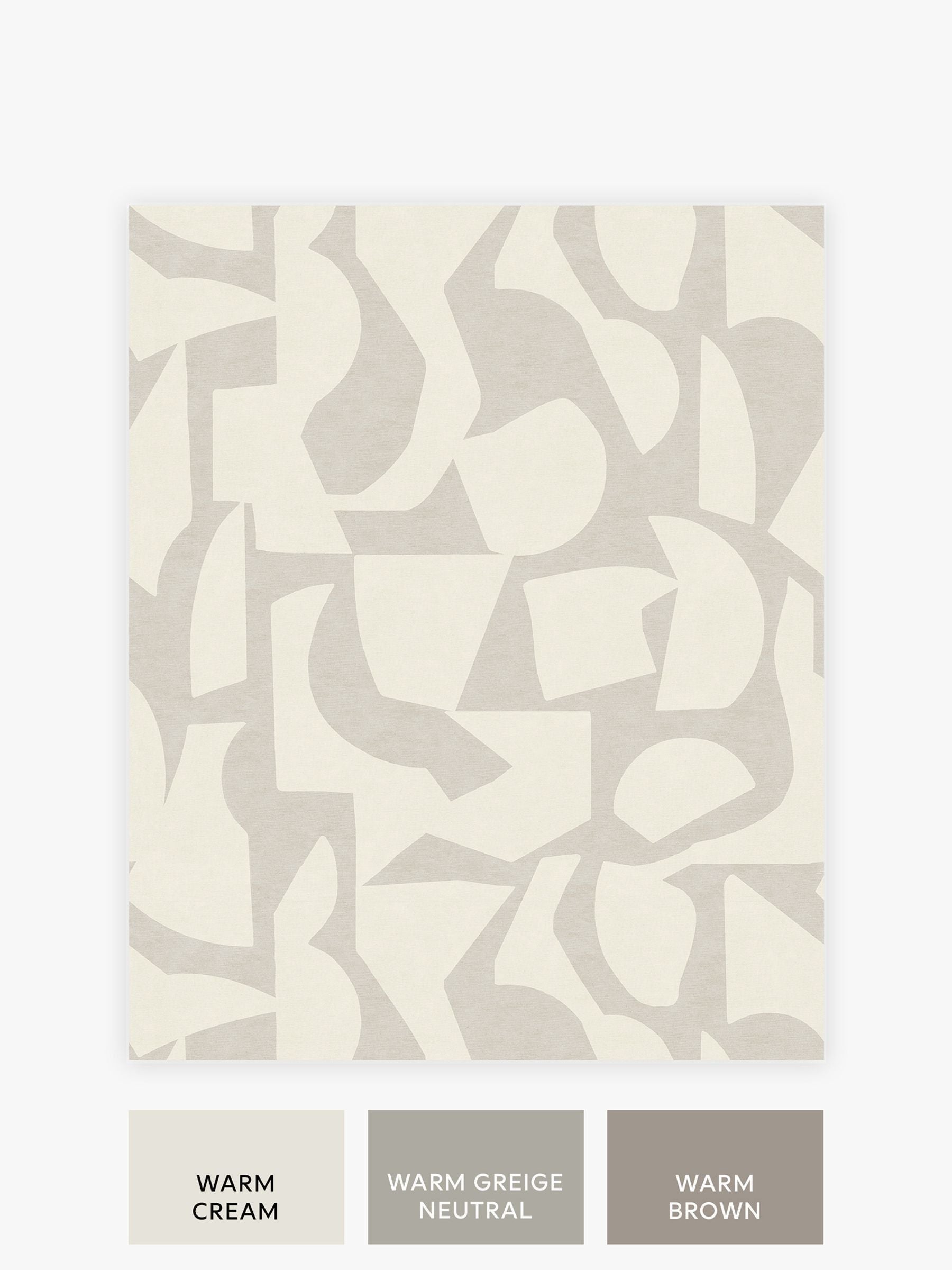Soft Minimal geometric wallpaper A4 sample (British brand)