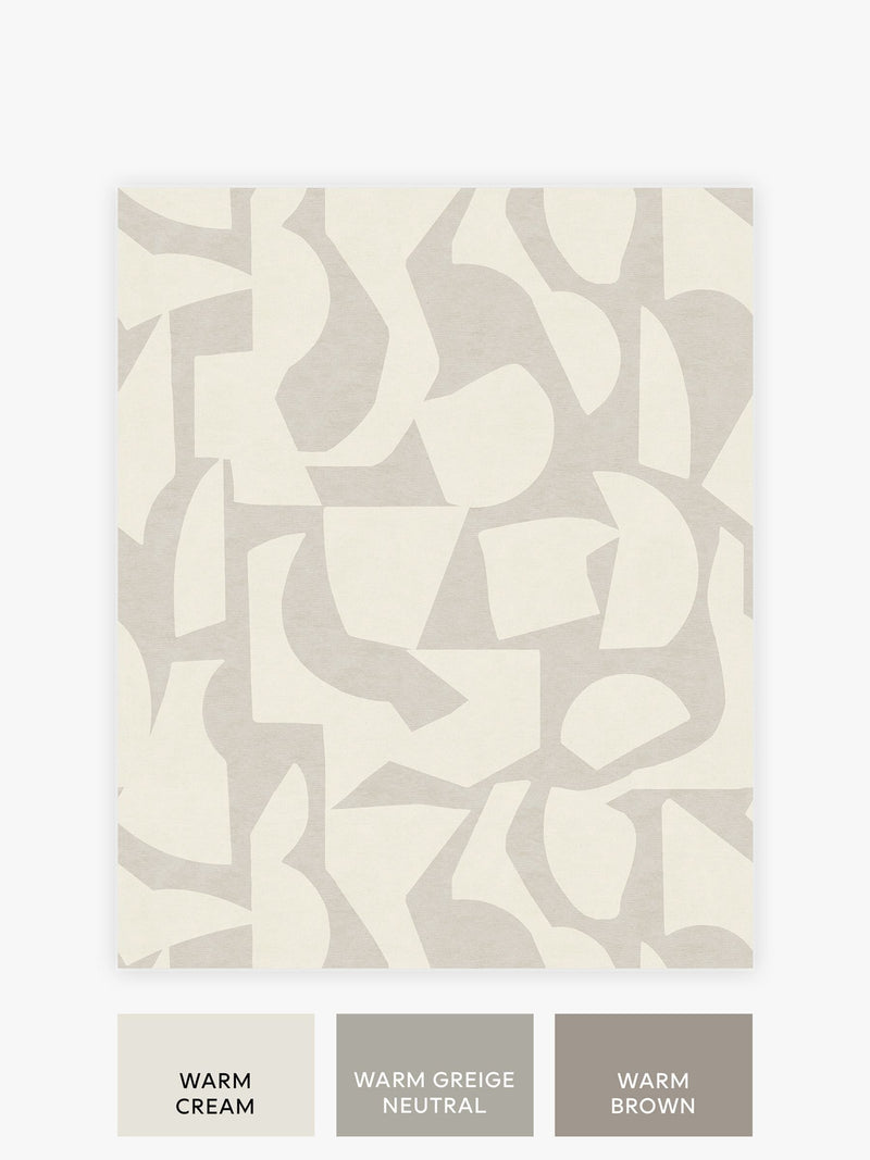 Soft Minimal geometric wallpaper A4 sample (British brand)