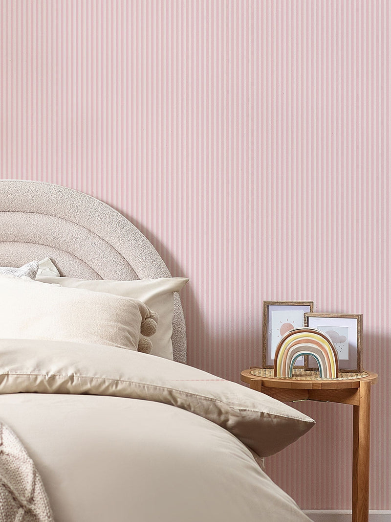 Pink Calm Stripe A4 wallpaper sample, imported from the UK