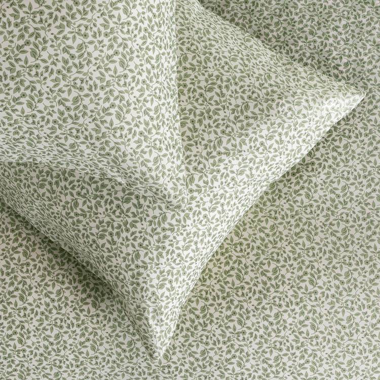 Argos Home soft green floral bedding set single, imported from the UK