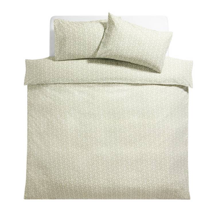 Argos Home soft green floral bedding set single, imported from the UK