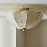Argos Home scalloped uplighter flush ceiling light natural, UK version