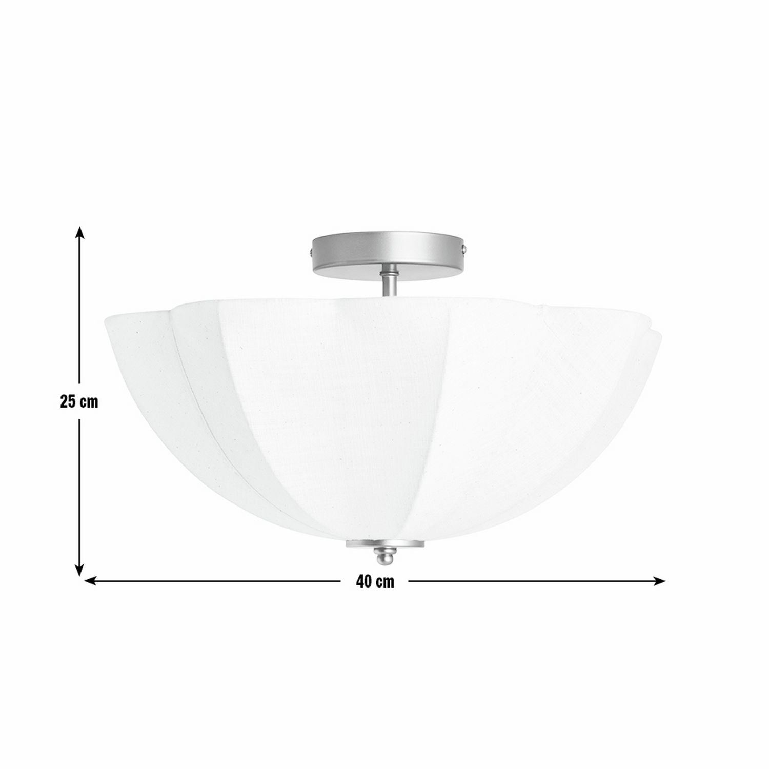 Argos Home scalloped uplighter flush ceiling light natural, UK version