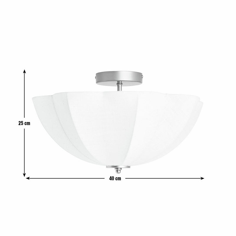 Argos Home scalloped uplighter flush ceiling light natural, UK version