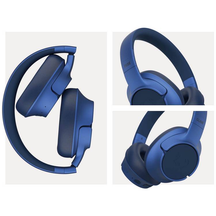 Fresh 'n Rebel Clam Fuse over-ear ANC headphones in blue, imported from the UK