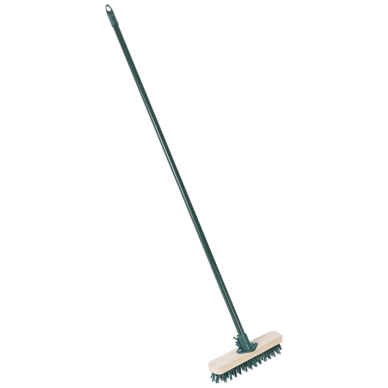 Charles Bentley outdoor decking broom with castle effect bristles (British brand)