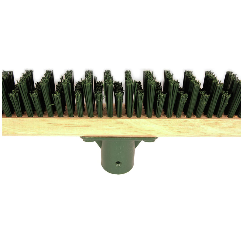 Charles Bentley outdoor decking broom with castle effect bristles (British brand)
