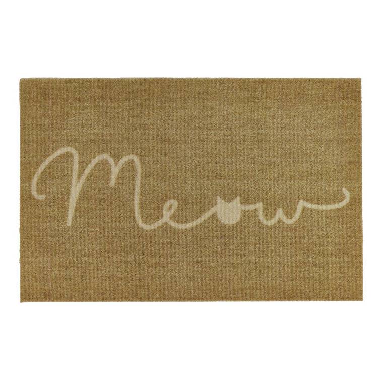 Howler & Scratch Meow beige doormat 50x75cm, UK version