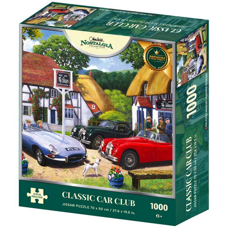 Kidicraft nostalgic classic car puzzle 1000 pieces, imported from the UK