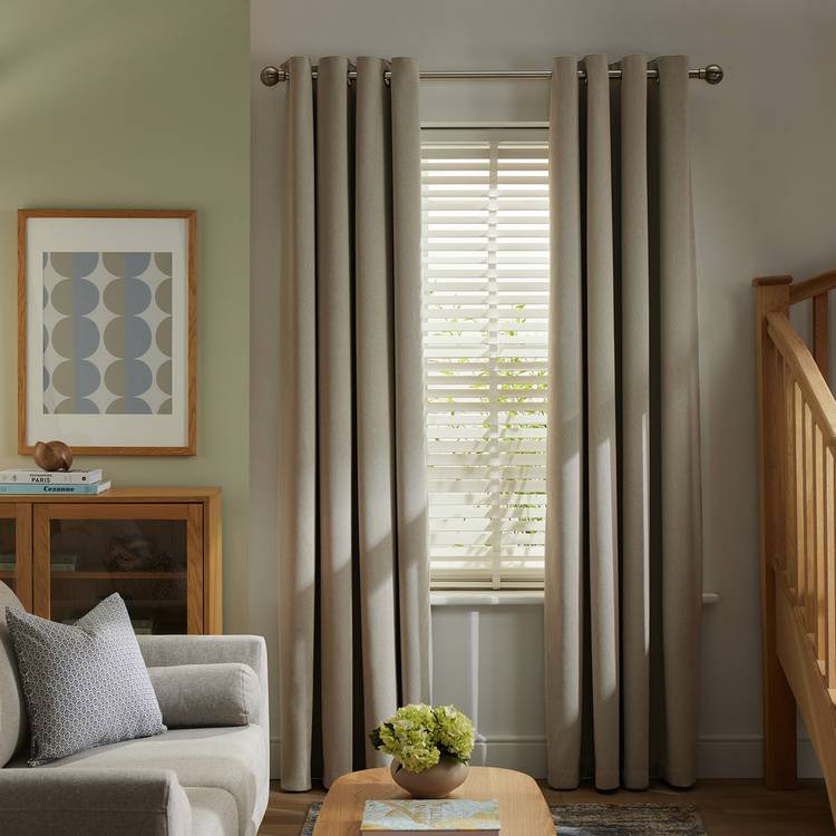 Habitat blackout curtains textured eyelet 117x137cm - British product