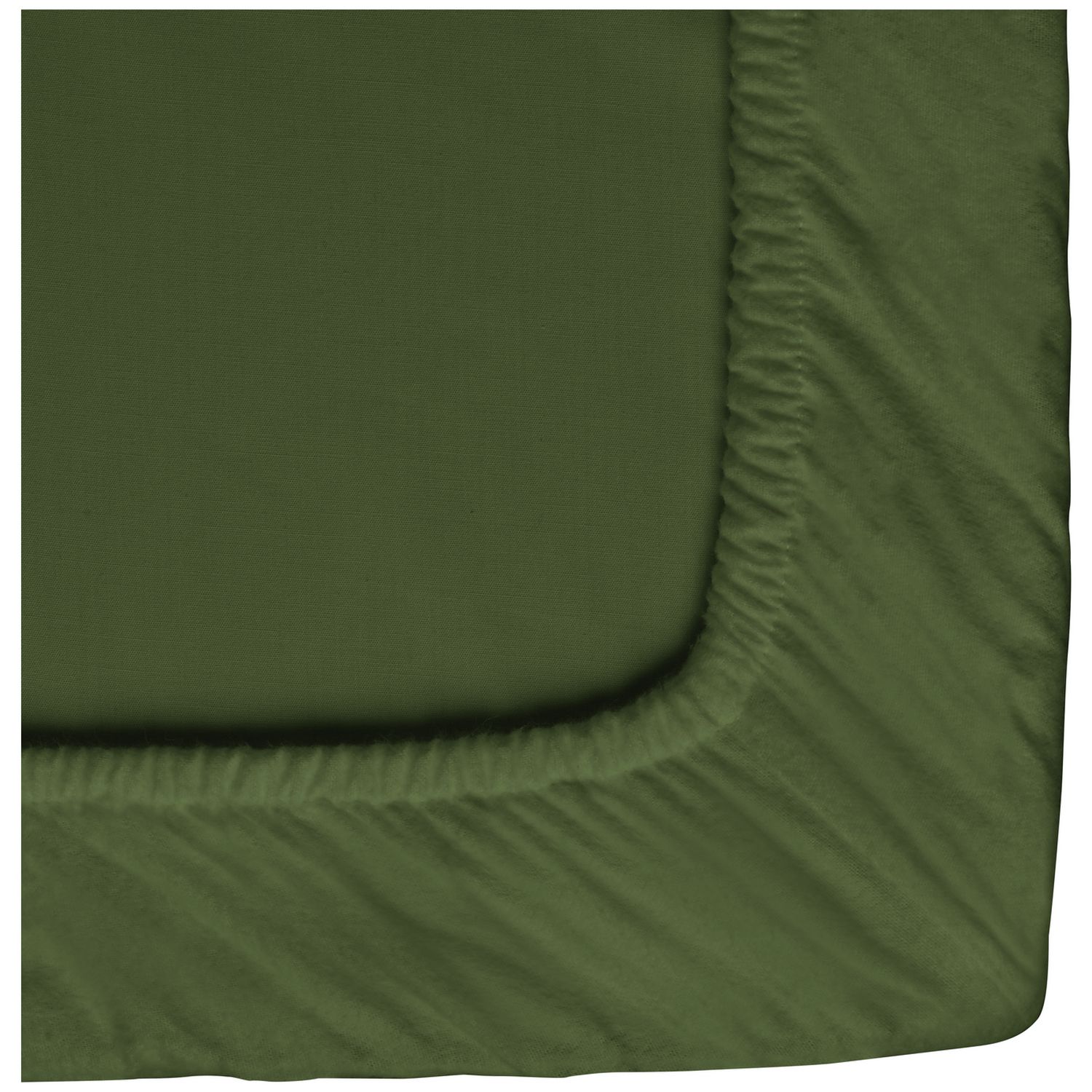 Habitat Cotton Brushed Plain Green Fitted Sheet - King size