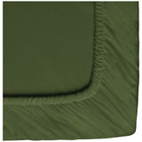 Habitat Cotton Brushed Plain Green Fitted Sheet - King size
