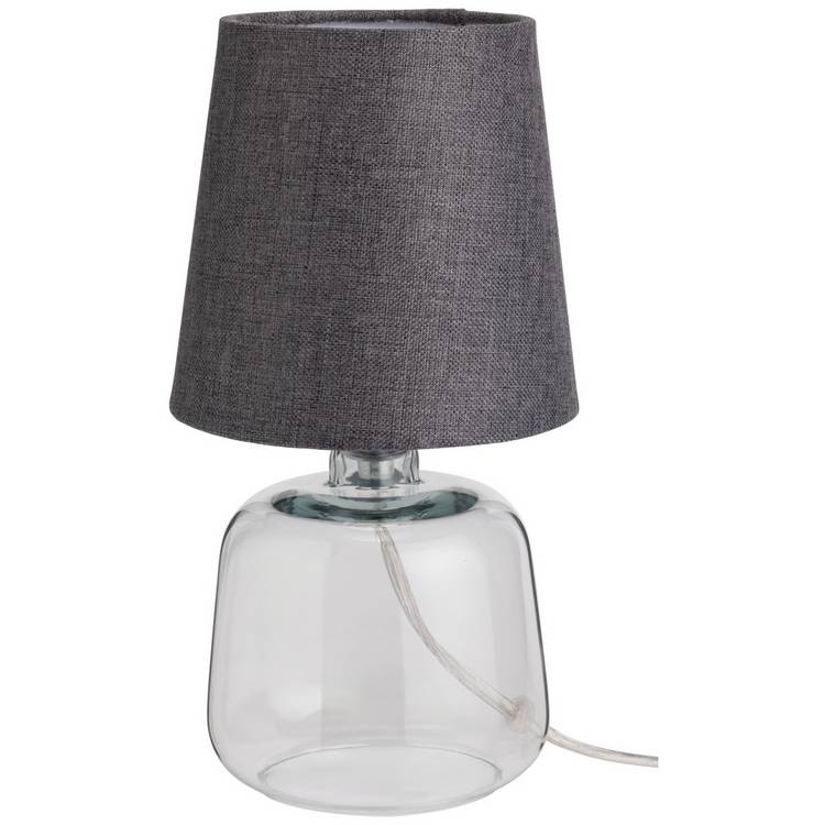 Argos Home Cabras glass table lamp charcoal - British product