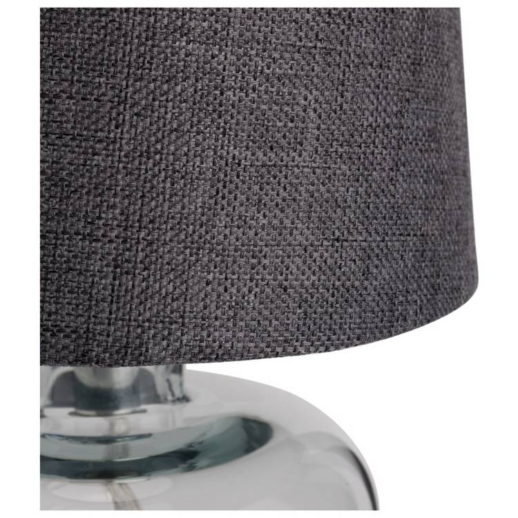 Argos Home Cabras glass table lamp charcoal - British product