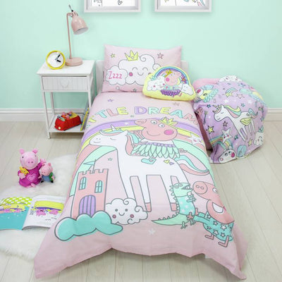 Argos Peppa Pig Bedtime Panel Pink Kids Bedding Set - Toddler- Buy online at McGrocer