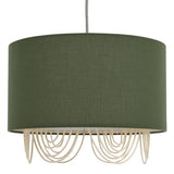 Habitat olive scallop easy fit lampshade 35cm, imported from the UK
