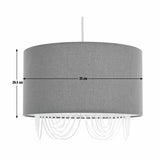 Habitat olive scallop easy fit lampshade 35cm, imported from the UK