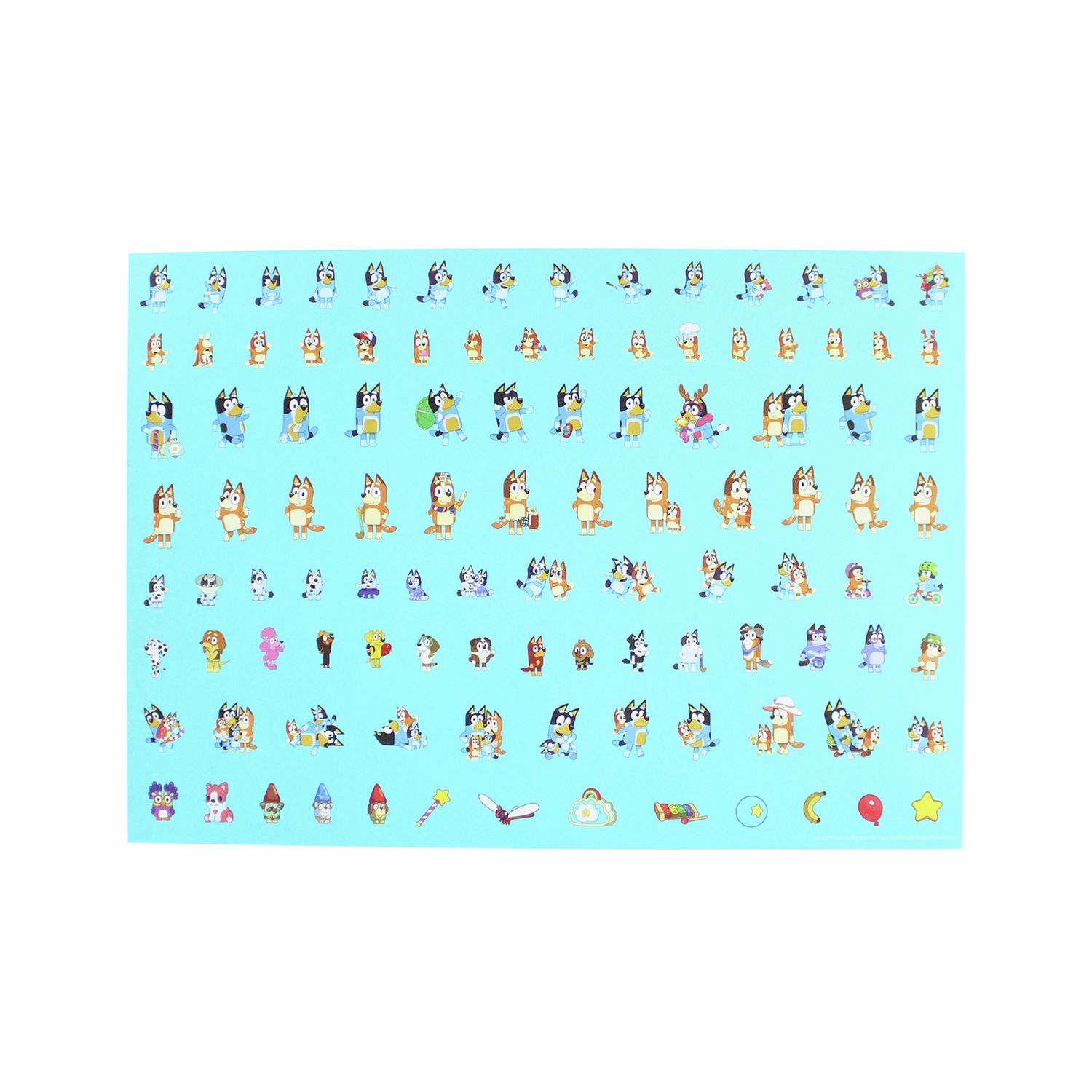 Bluey reward chart sticker sheets - British product