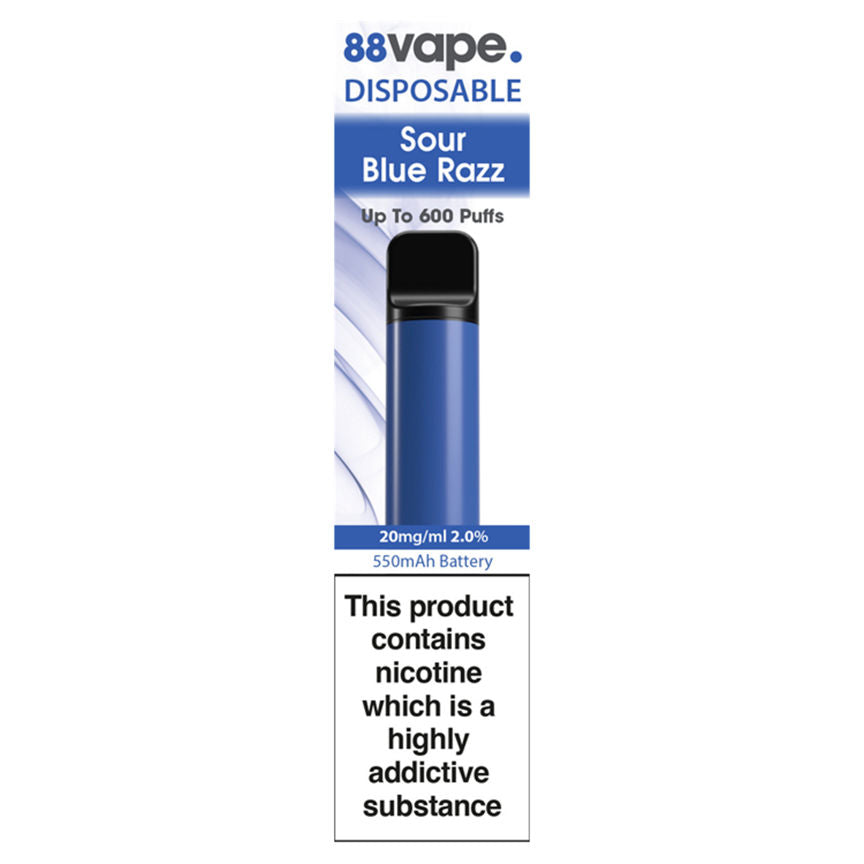 88Vape Disposable Sour Blue Razz GOODS ASDA   