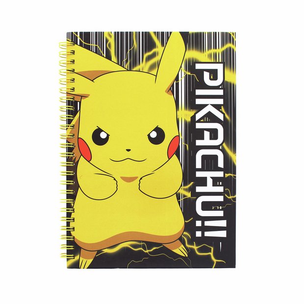 Pokémon Pikachu hardback A5 wire notebook, UK version