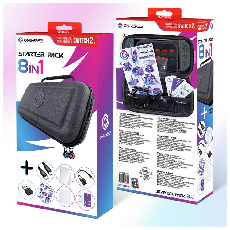 Oniverse carrying case kit 8-in-1 for Switch 2, UK version
