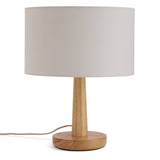 Habitat tapered wood table lamp, UK version