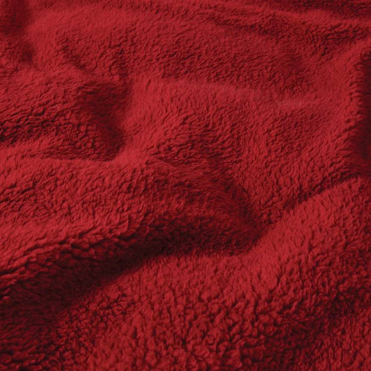 Argos Home red fleece bedding set for single beds (British brand)