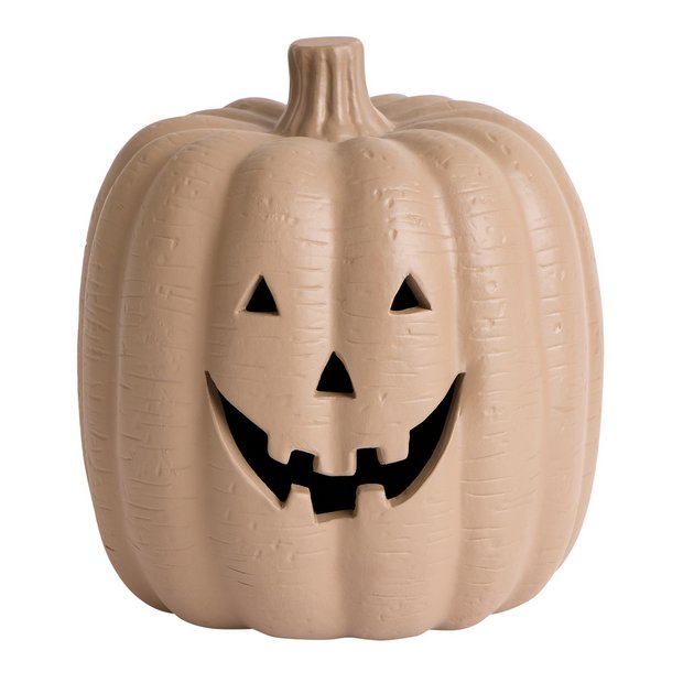 Argos Home terracotta taupe pumpkin Halloween decoration - British product