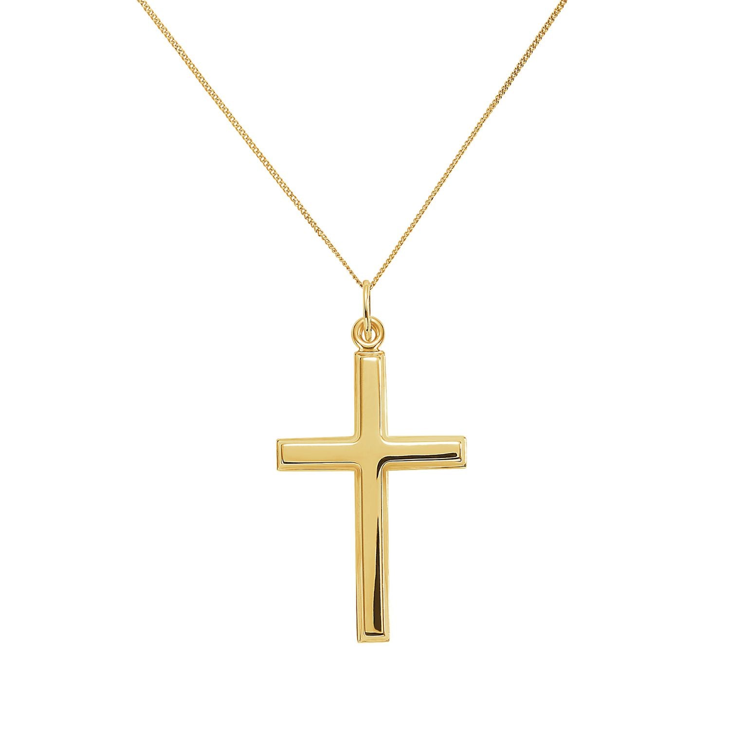 Revere 9ct gold small cross pendant necklace, imported from the UK
