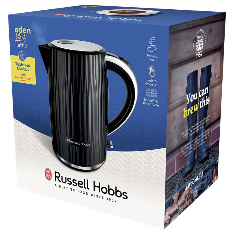 Russell Hobbs Eden Black kettle 1.7L (British brand)