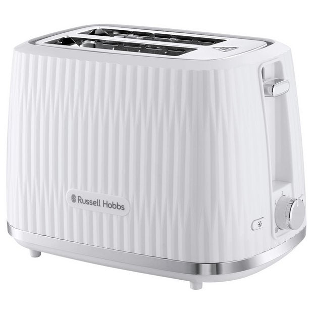 Russell Hobbs Eden white 2-slice toaster (British brand)