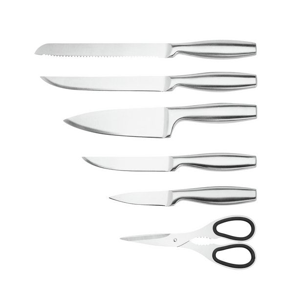Habitat 6-piece stainless steel knife set silver (British brand)