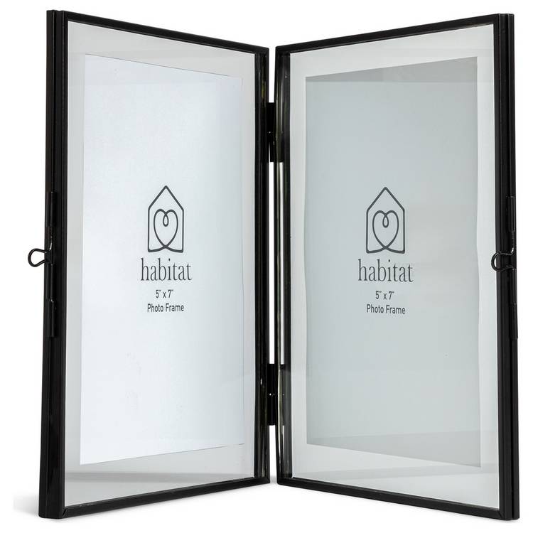 Habitat hinged black metal picture frame 5x7, imported from the UK