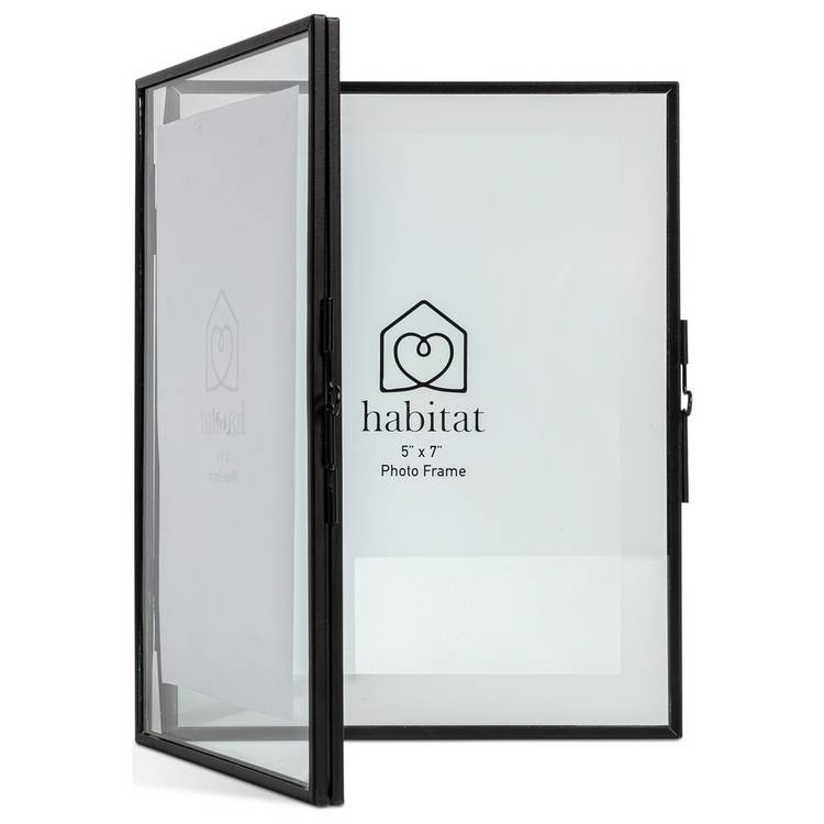 Habitat hinged black metal picture frame 5x7, imported from the UK