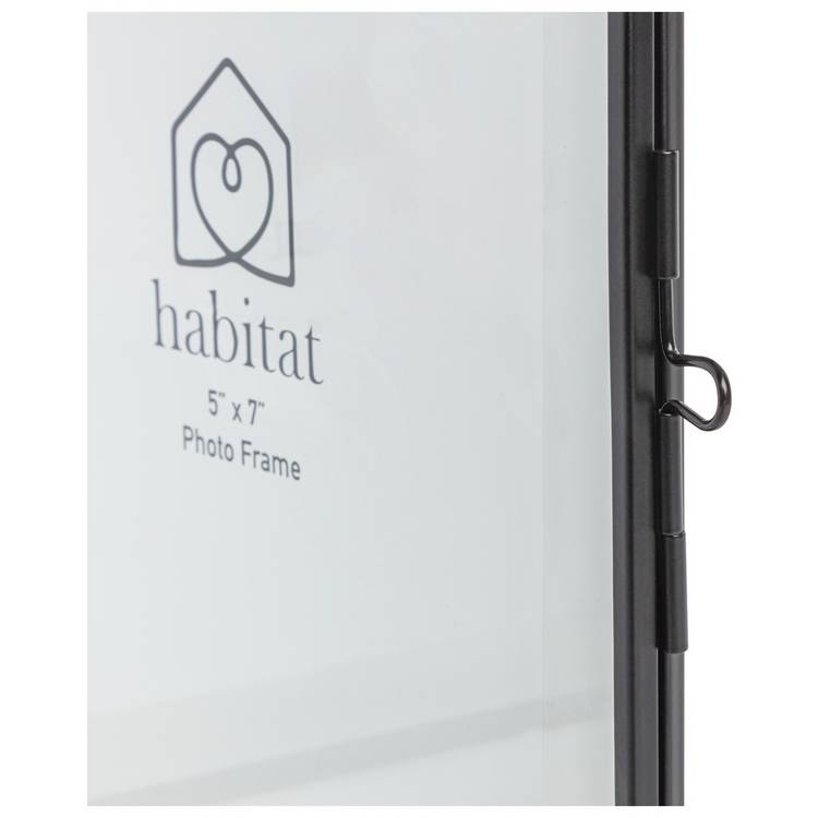 Habitat hinged black metal picture frame 5x7, imported from the UK