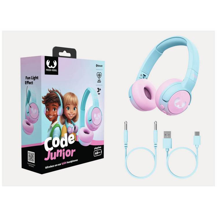 Fresh 'n Rebel Code Junior on-ear headphones light blue (British brand)
