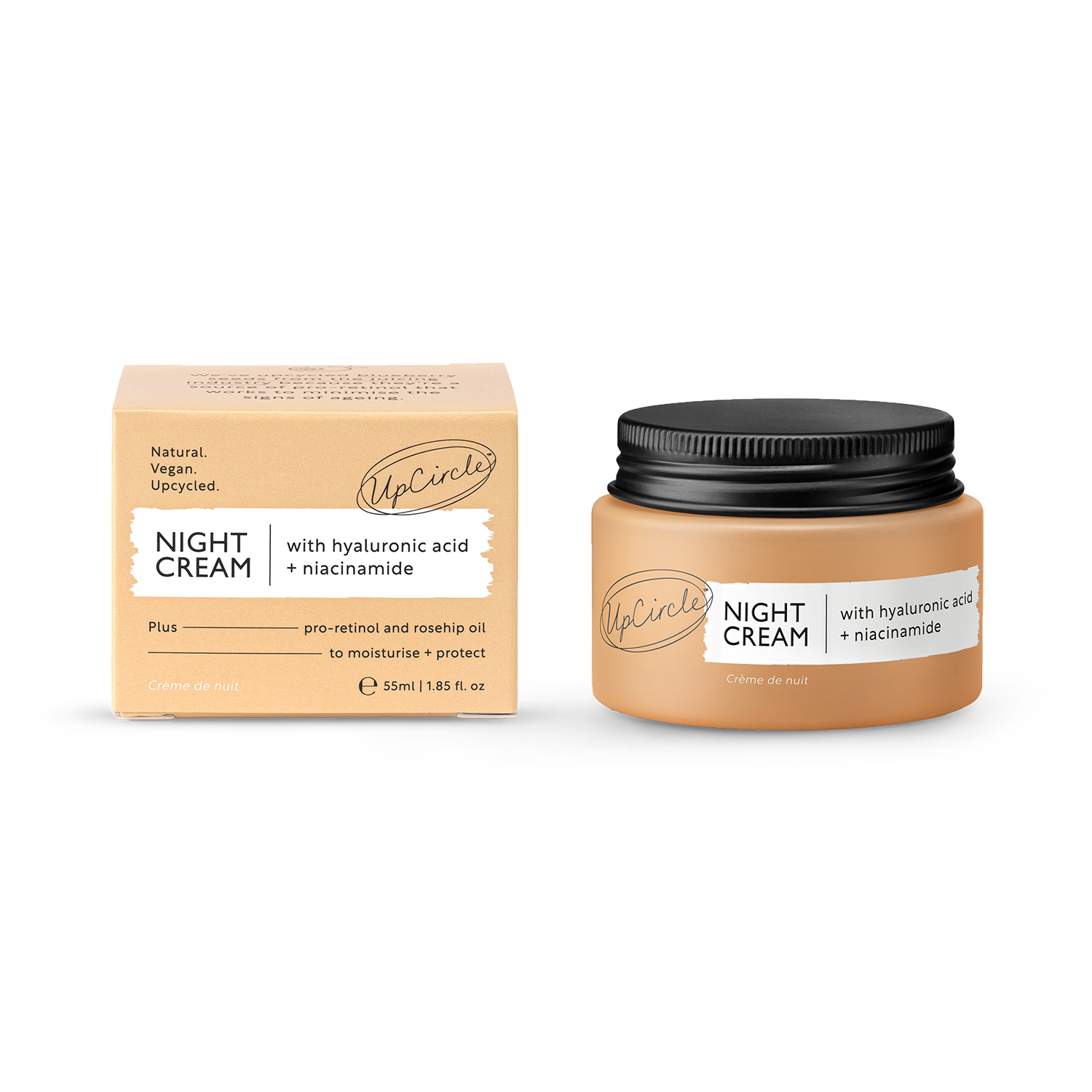 UpCircle night cream with hyaluronic acid niacinamide 55ml (British brand)