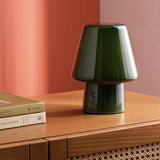 Habitat Flore green glass table lamp, UK version