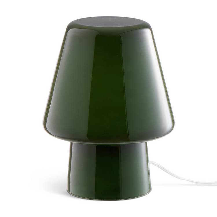 Habitat Flore green glass table lamp, UK version