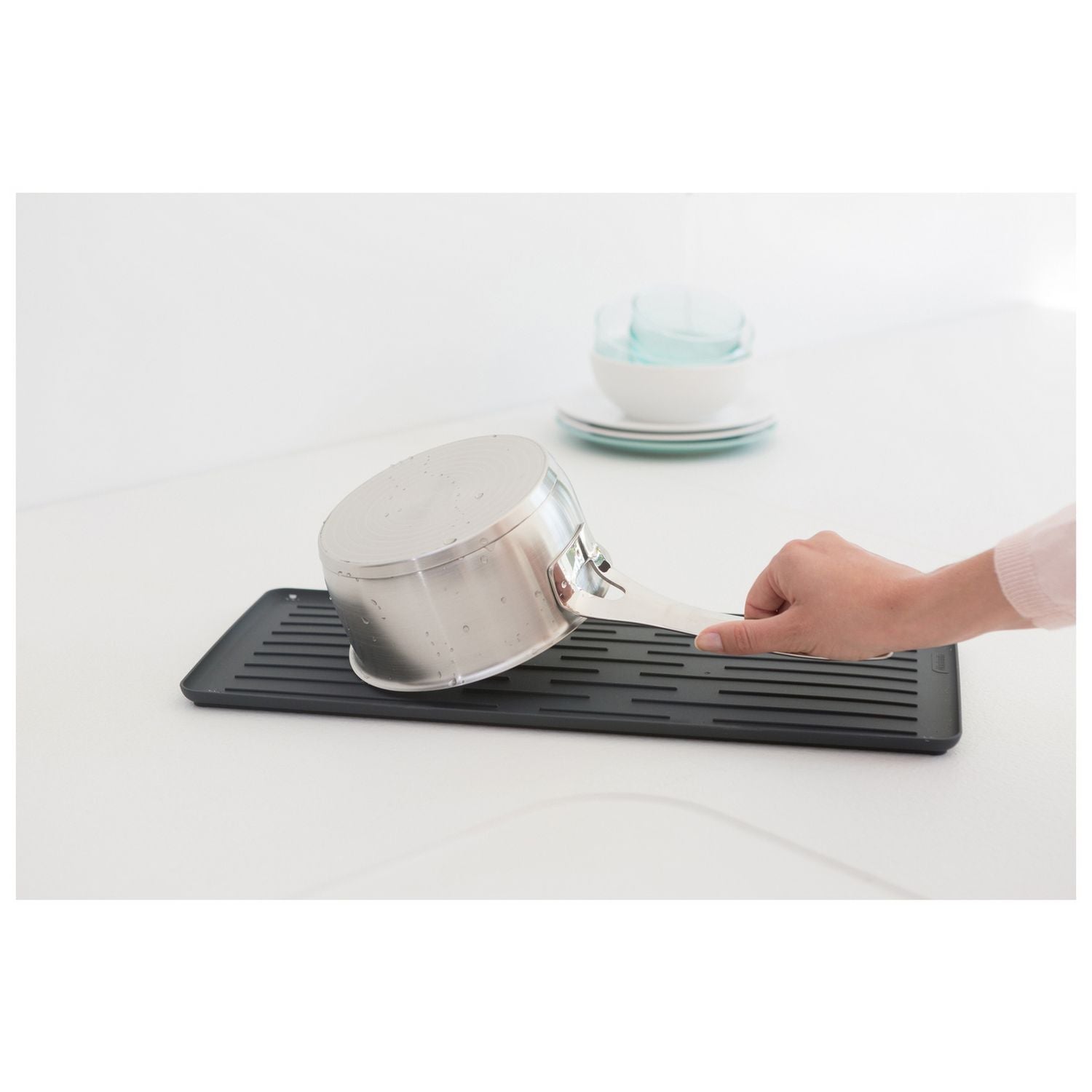 Brabantia Compact Dish Drainer Dark Grey, UK version