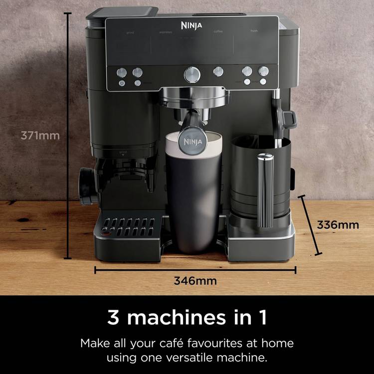 Ninja Luxe Cafe Premier espresso coffee machine, UK version