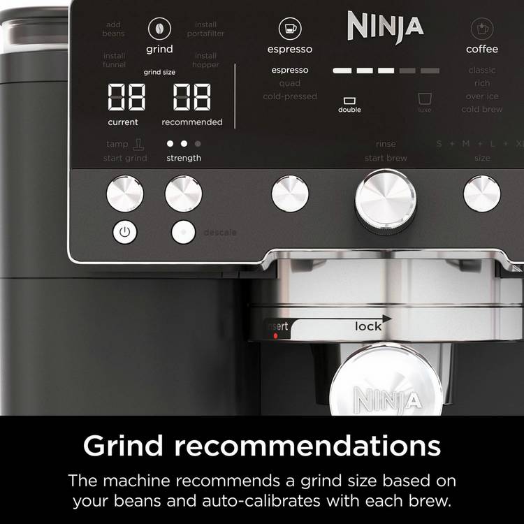 Ninja Luxe Cafe Premier espresso coffee machine, UK version