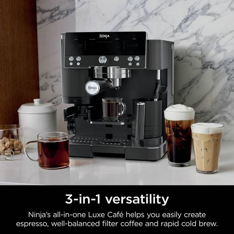 Ninja Luxe Cafe Premier espresso coffee machine, UK version